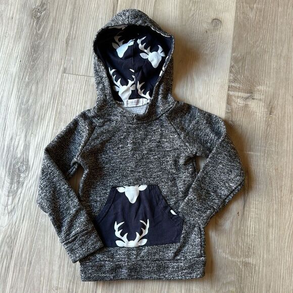 Reindeer Deer Hoodie Sweatshirt Toddler Baby Size 24mo 24 months 2T - Picture 1 of 5